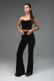 Брюки клеш бархатные №1-26 (Черный)