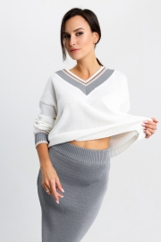 Пуловер №47 серый