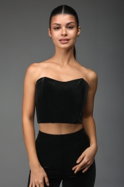 Корсет бархатный №9-5 (Черный)